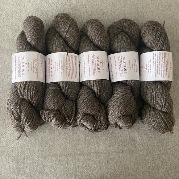 NWT Erika Knight Wool Local Aran Colour 805 Ted Brown Lot of 5 - Picture 12 of 16